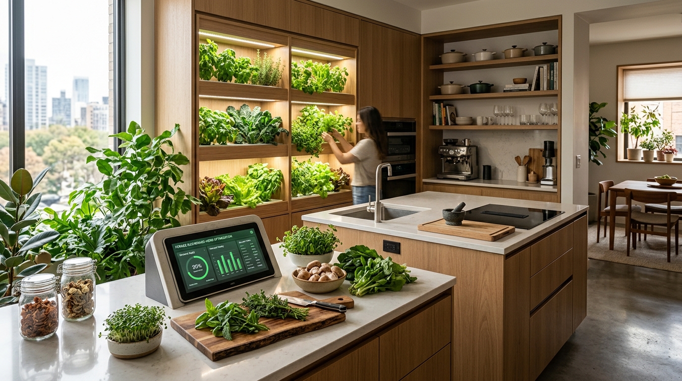 How to Design an AI-Powered Indoor Foraging Kitchen for Urban Self-Sufficiency