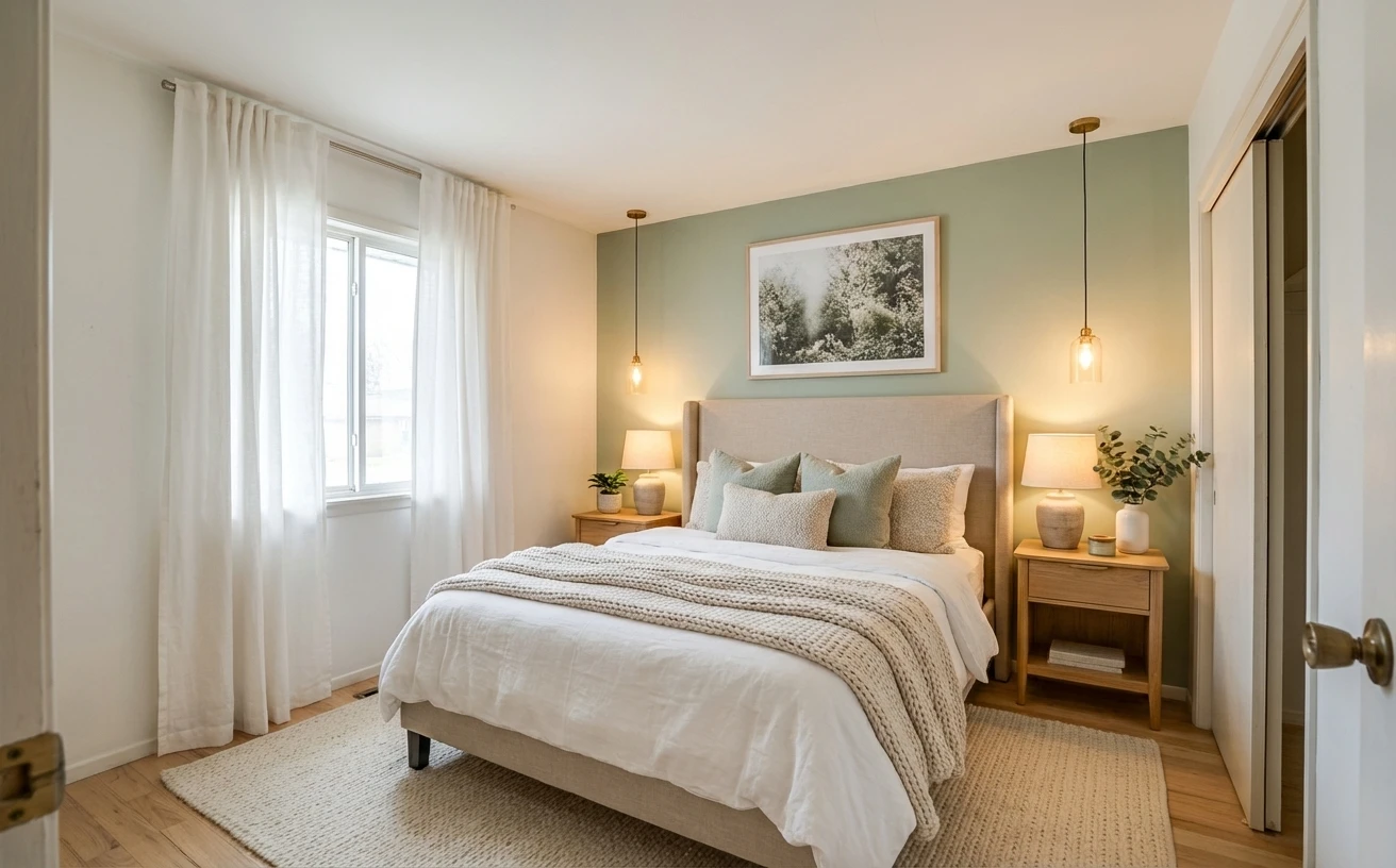 Bedroom after AI redesign