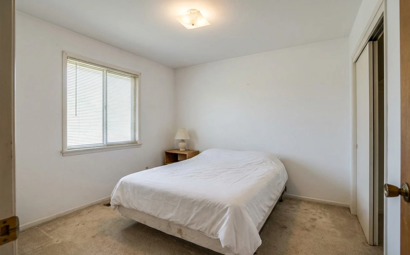 Bedroom before AI redesign