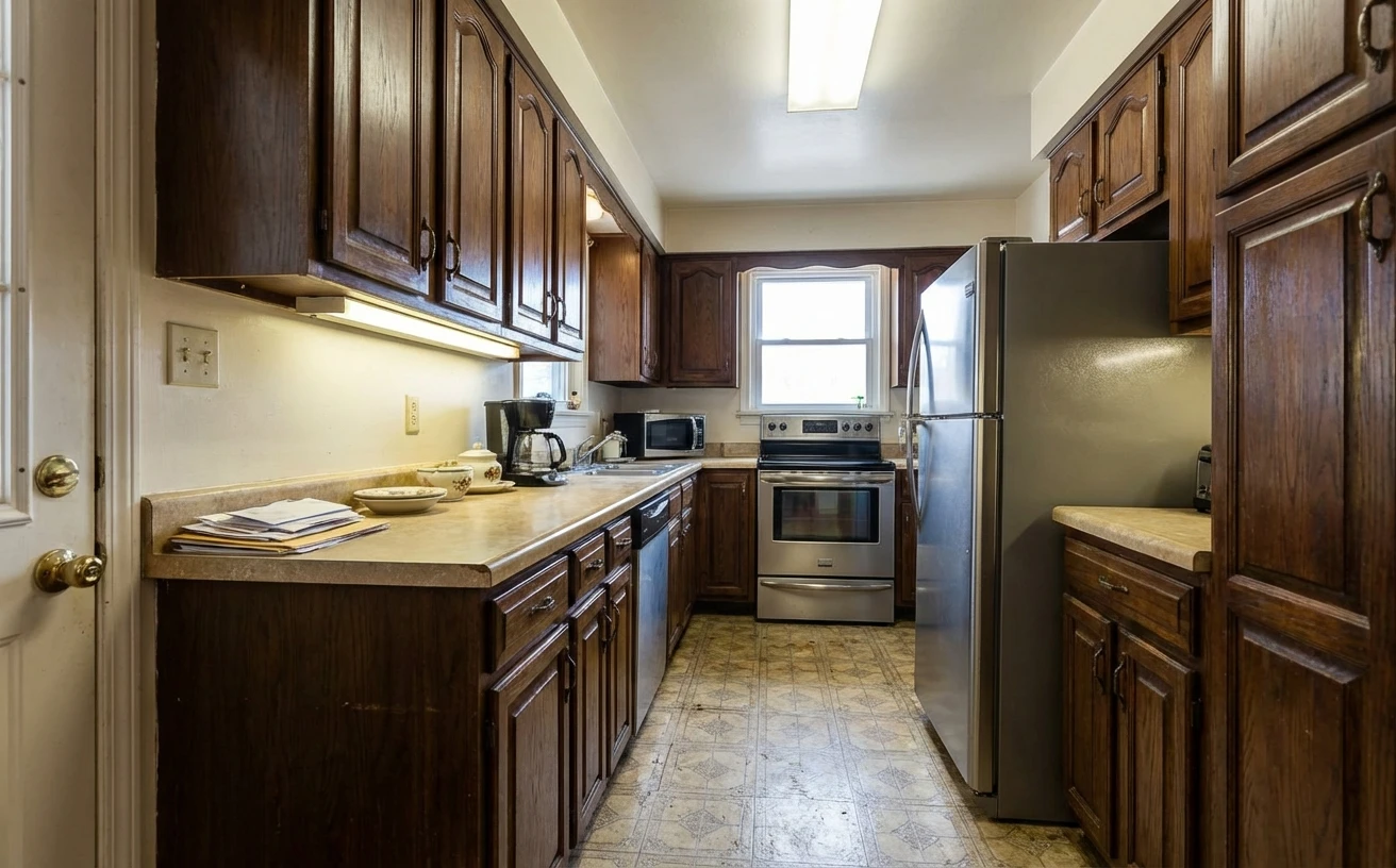 Kitchen before AI redesign